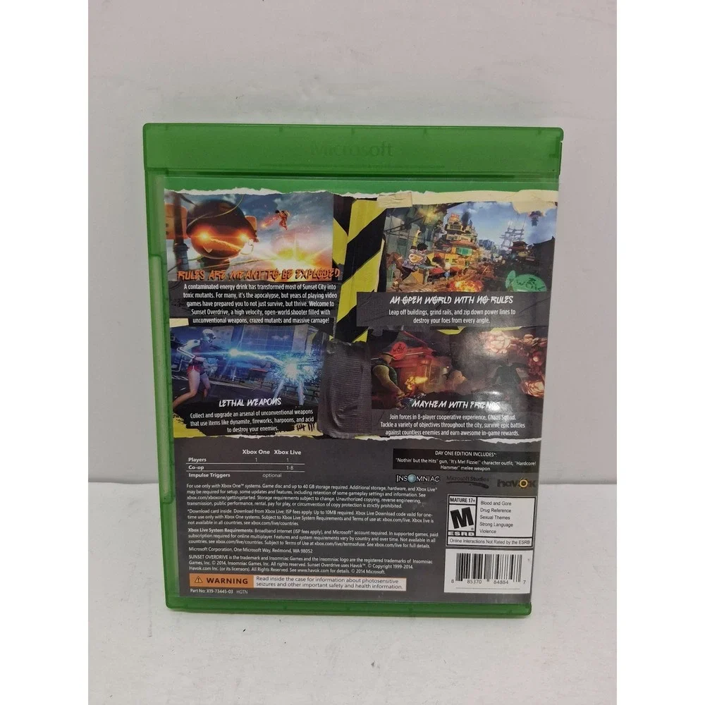 Sunset Overdrive Day One Edition Xbox One Microsoft Insomniac Games 2014